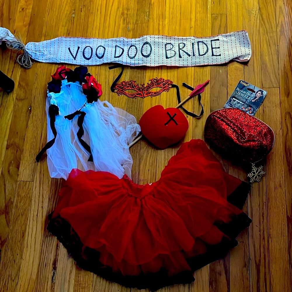 VOO DOO Bride Costume Sz S/M Halloween Bride